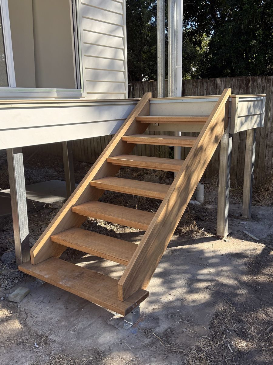 Hardwood stair set