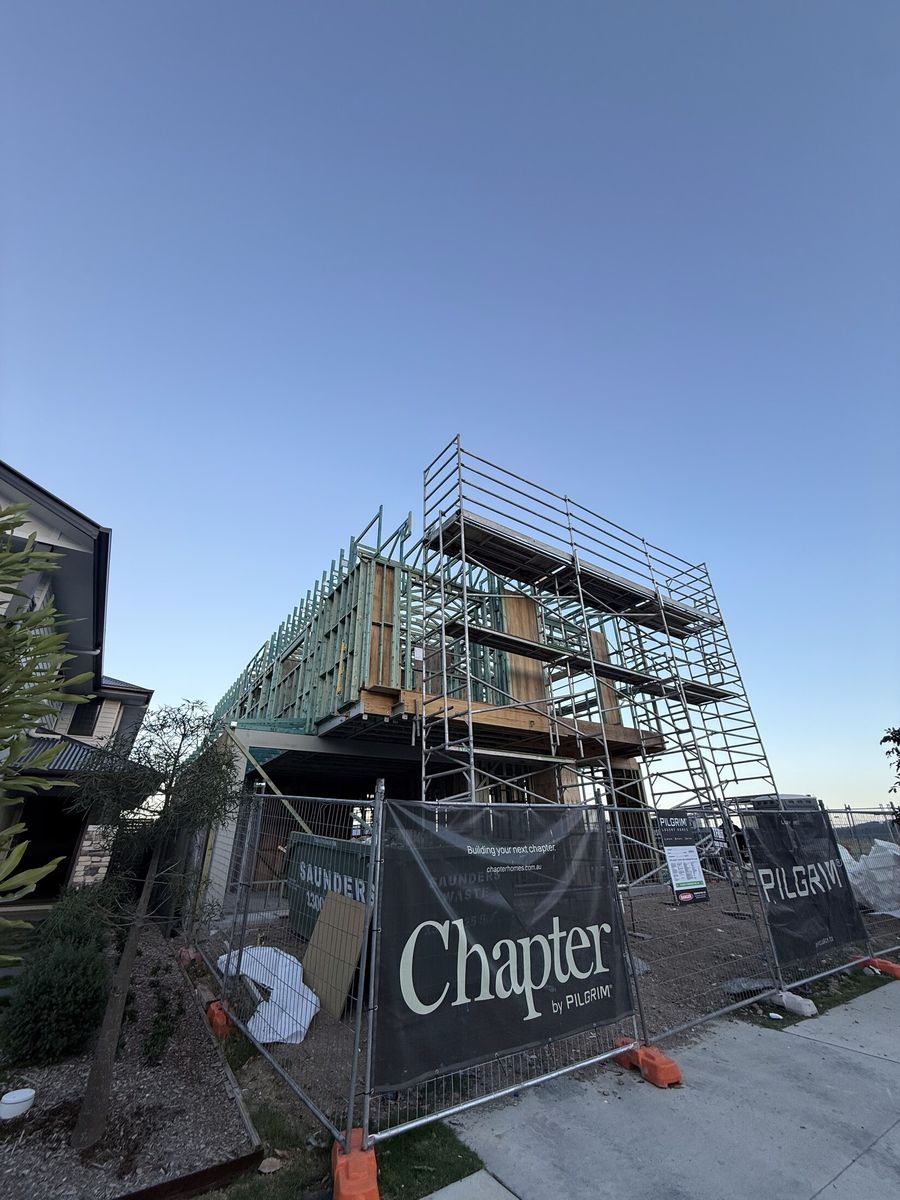 Two-storey frame and scaffold