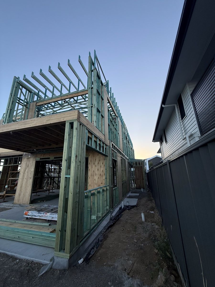 Frame going up