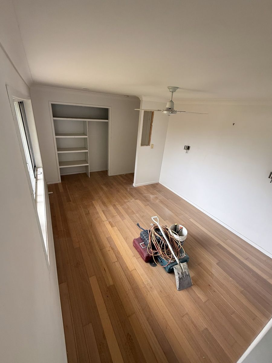 Hardwood flooring laid and finished